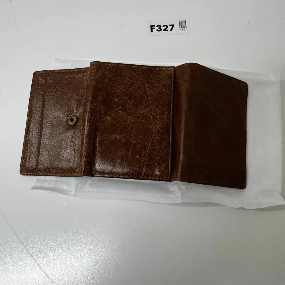 NEW Tauren Genuine Leather Trifold Wallet Brown Bifold Coin Pocket F327